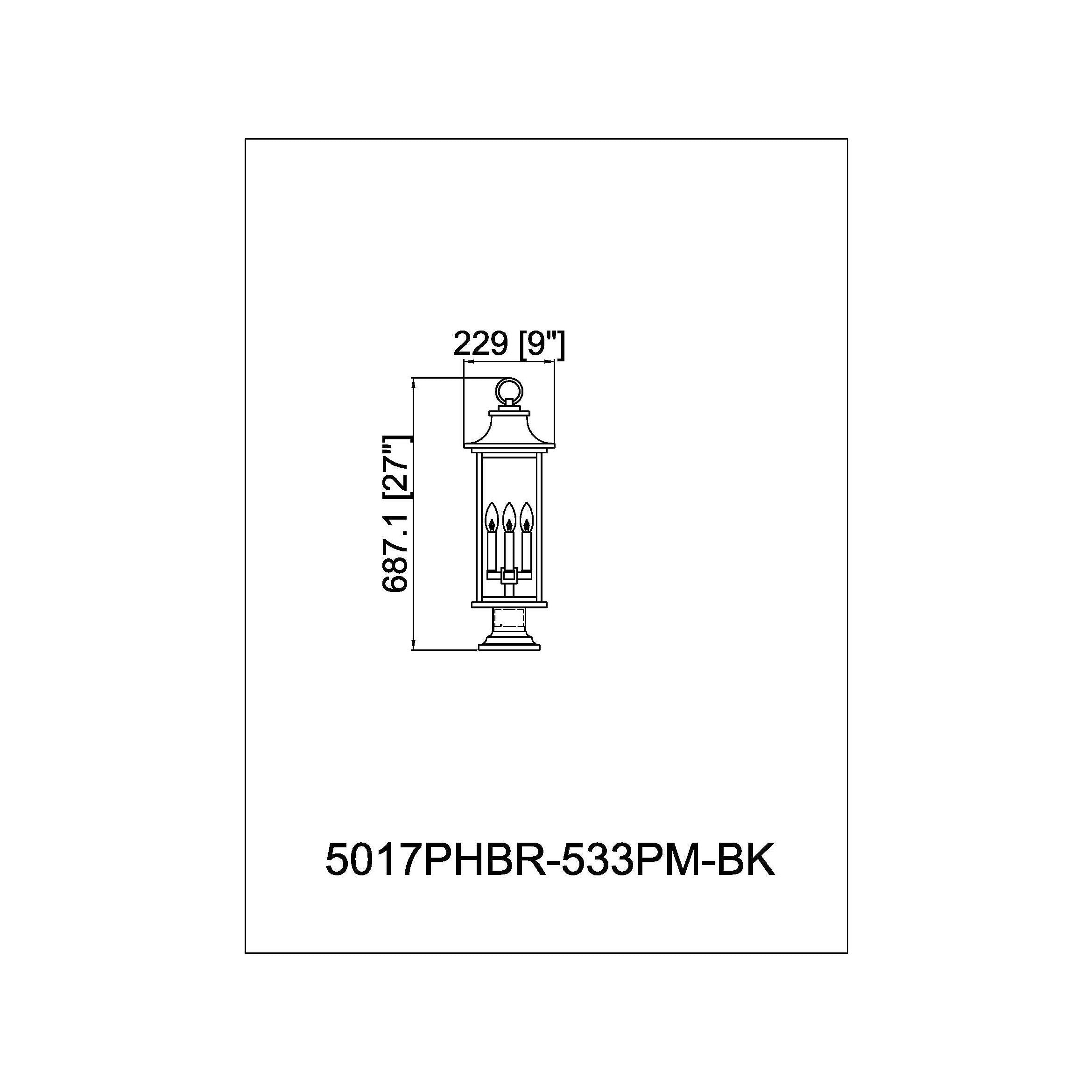 Tiberius 4-Light Outdoor Pier Mounted Fixture