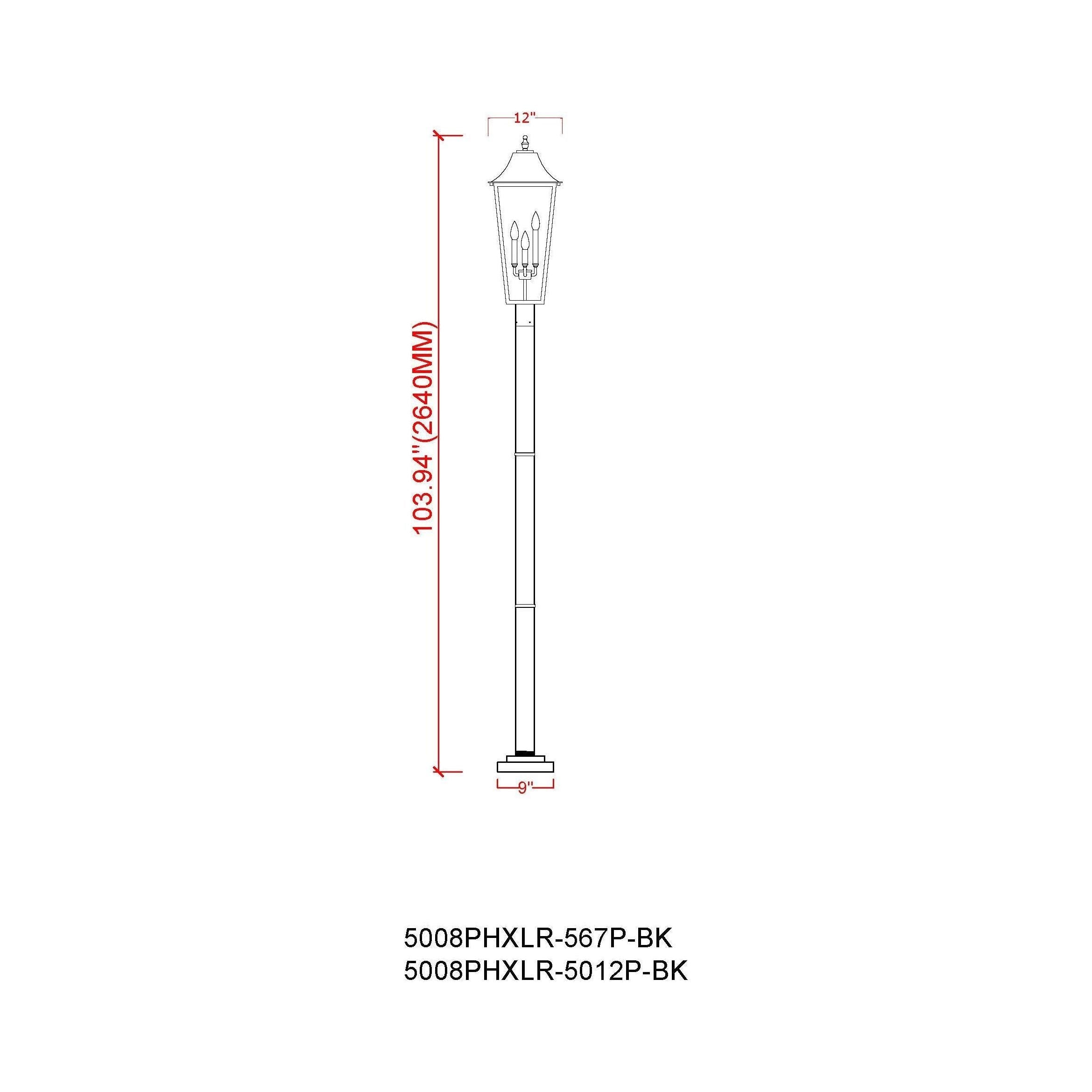 Gannon 3-Light Outdoor Post Mount Fixture