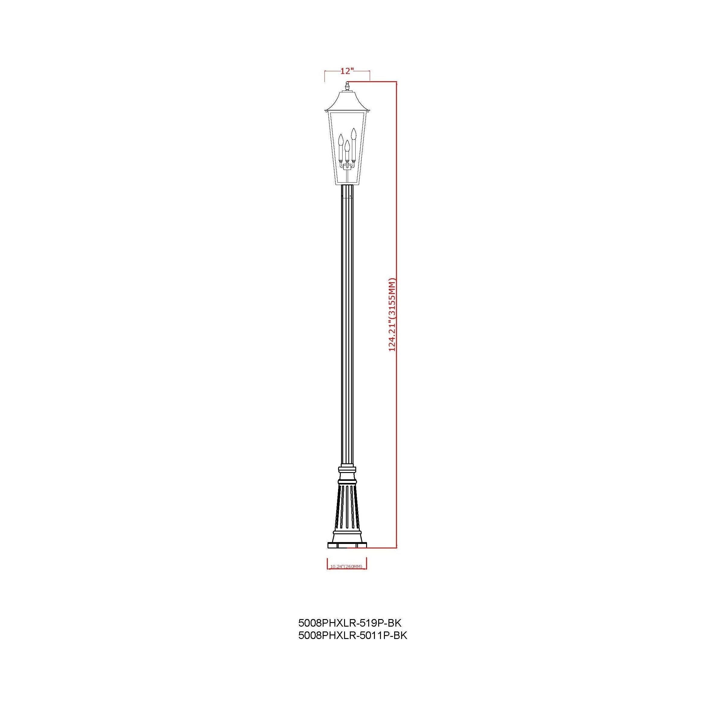 Gannon 3-Light Outdoor Post Mounted Fixture