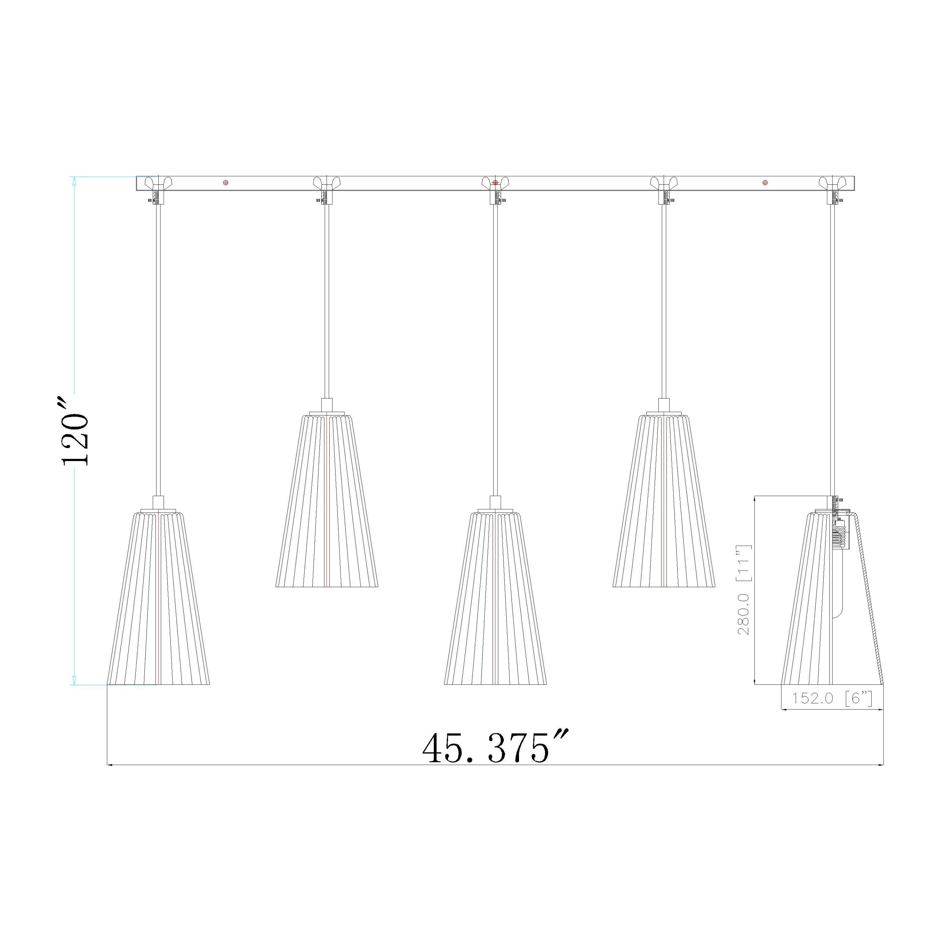 Farrell 5-Light Linear Chandelier