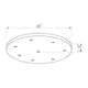 Multi Point Canopy 7-Light Ceiling Plate