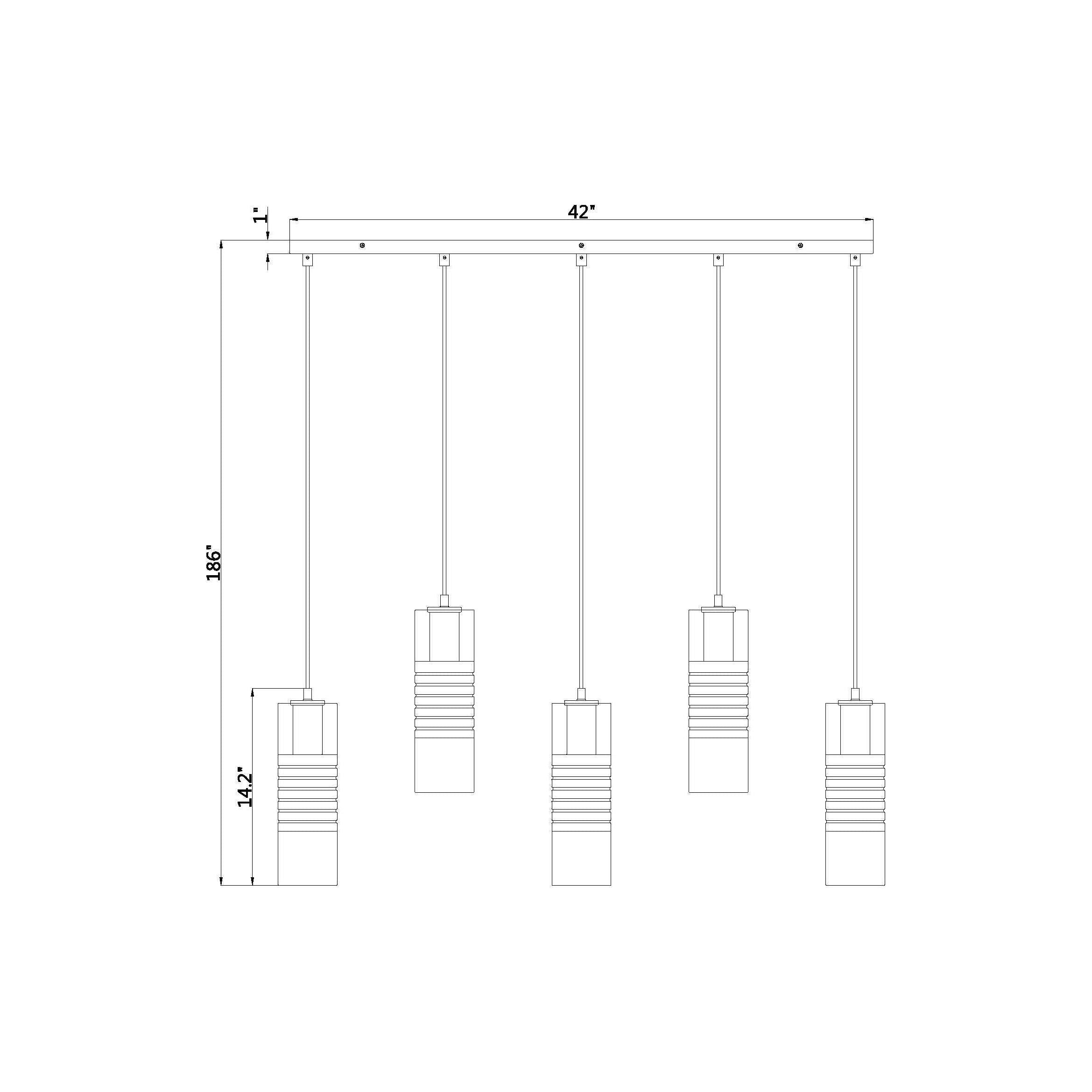 Alton 5-Light Linear Chandelier