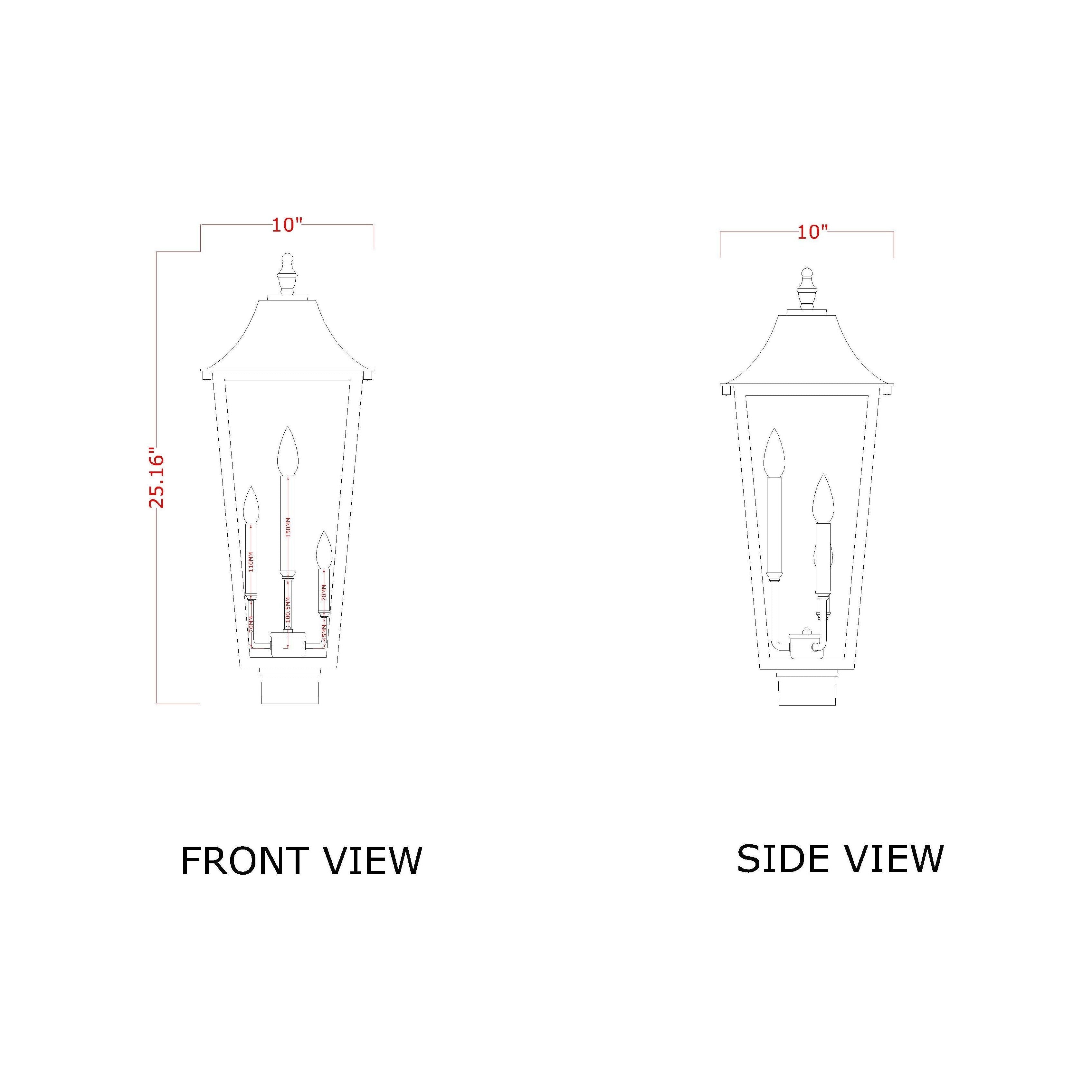 Gannon 3-Light Outdoor Post Mount Fixture