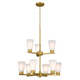 Stamos 24" 9-Light 2-Tier Chandelier