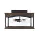 Burton 3-Light Outdoor Flush Mount