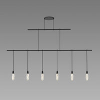 Suspenders 48" 2-Tier Linear with Crystal Teardrop Luminaires
