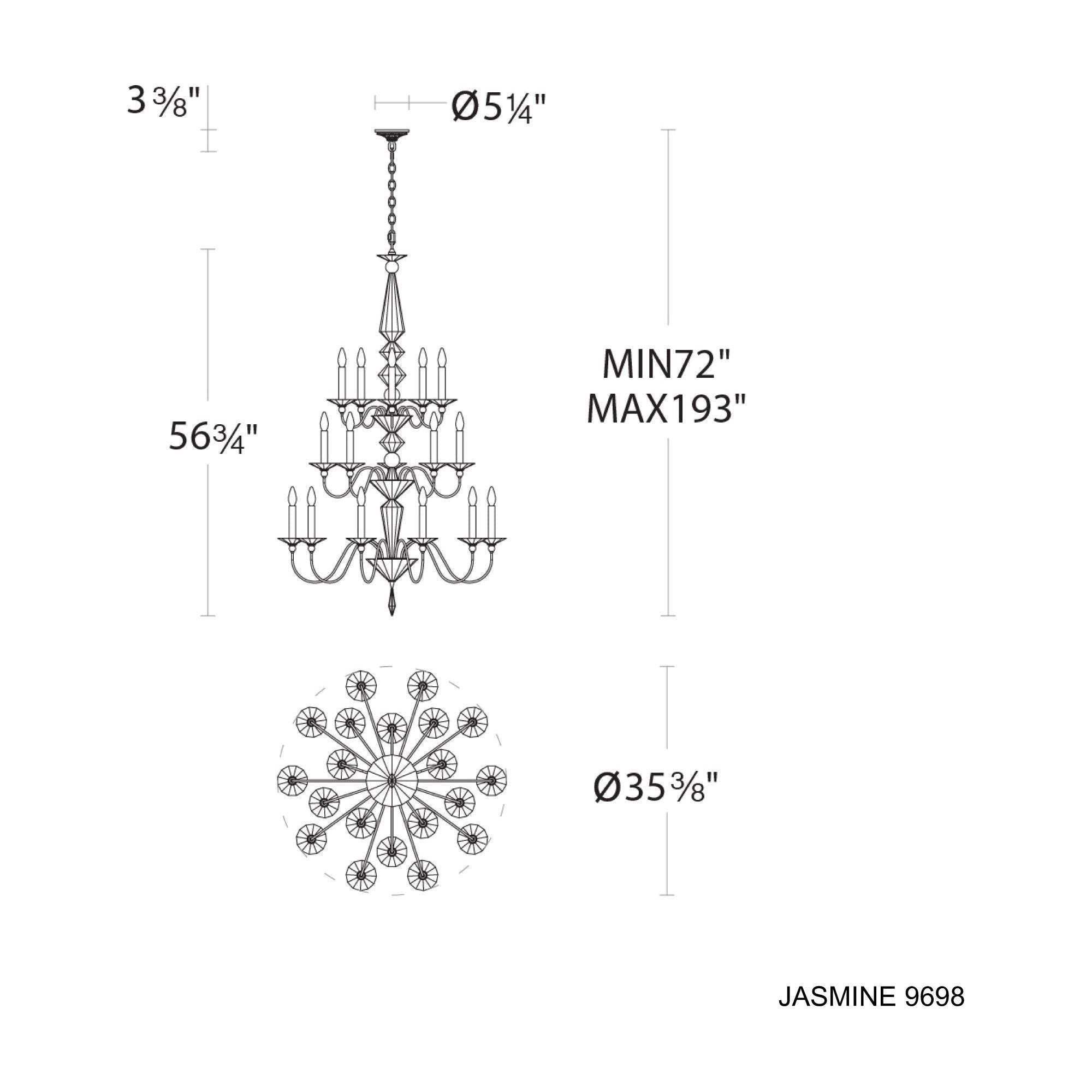 Jasmine 20-Light Chandelier