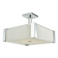 Urban 3-Light Square Semi Flush Mount