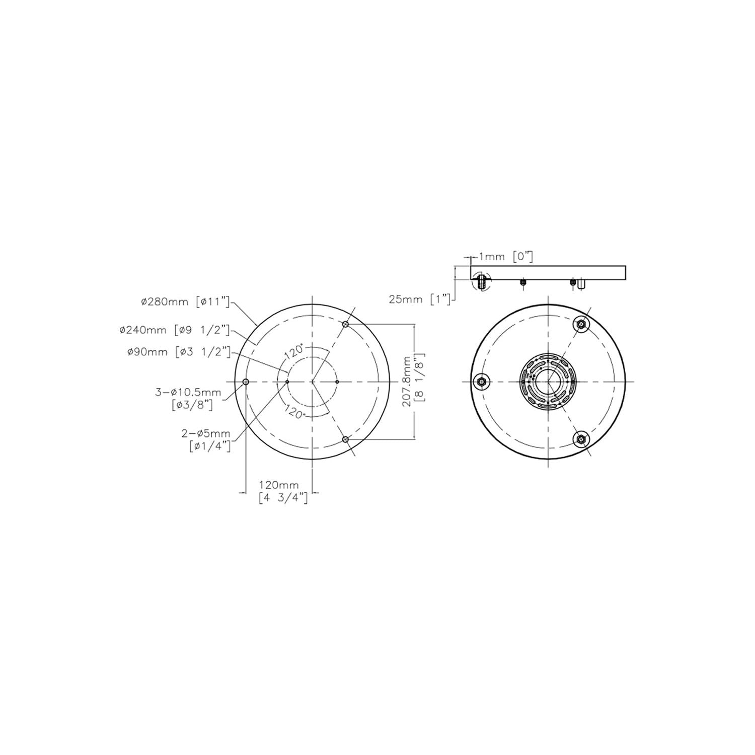 Nova 3-Port Round Canopy