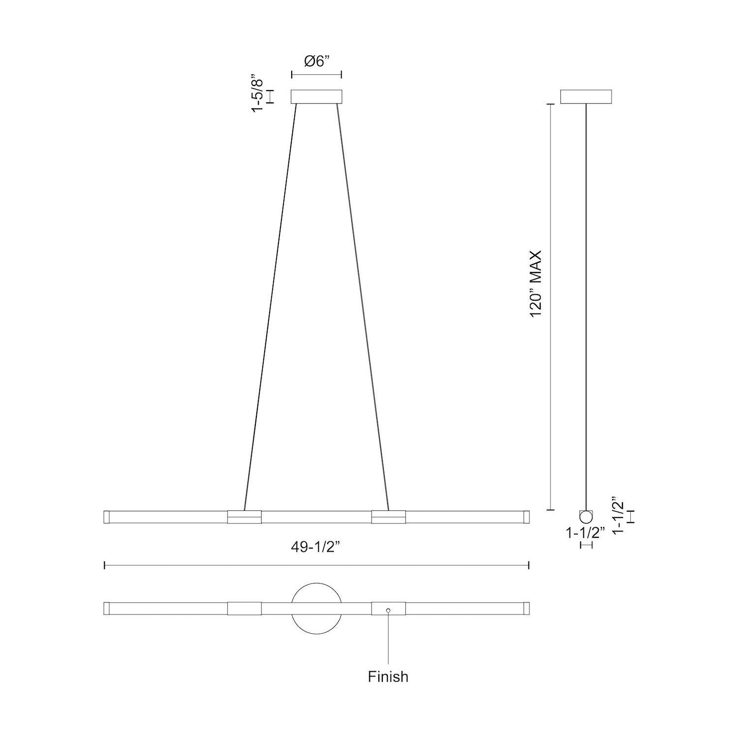 Akari 48" LED Linear Pendant