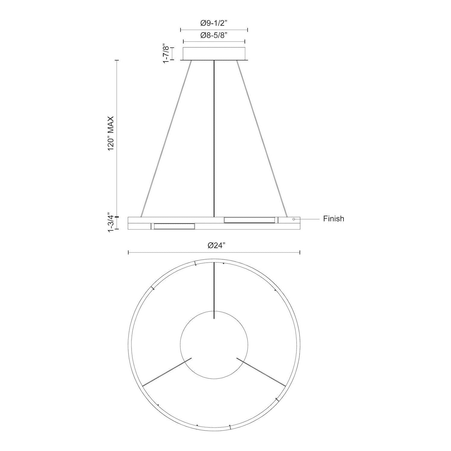 Anello Minor 24" LED Pendant