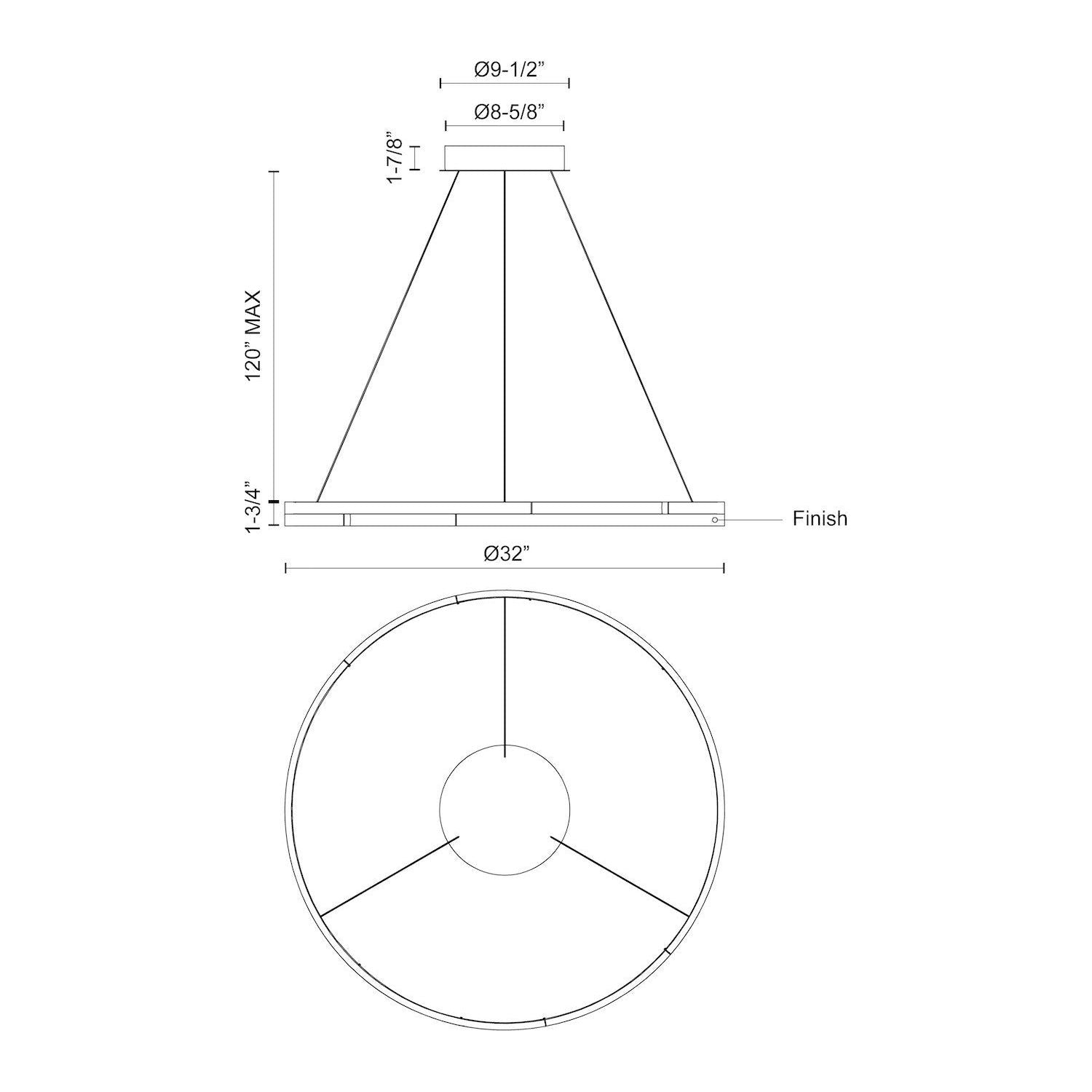 Anello Minor 32" LED Pendant