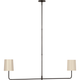 Go Lightly 54" Two Light Linear Chandelier