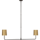 Go Lightly 54" Two Light Linear Chandelier