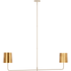 Go Lightly 54" Two Light Linear Chandelier