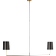 Go Lightly 54" Two Light Linear Chandelier