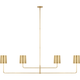 Go Lightly 70" Four Light Linear Chandelier - Soft Brass / Soft Brass (OPEN BOX)