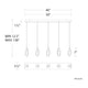 Martini 5-Light Multi-Light Linear Pendant