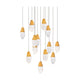 Martini 13-Light Multi-Light Square Pendant