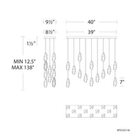 Martini 14-Light Multi-Light Linear Pendant