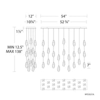 Martini 23-Light Multi-Light Linear Pendant