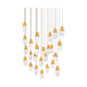 Martini 25-Light Multi-Light Square Pendant