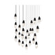 Martini 25-Light Multi-Light Square Pendant