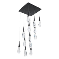 Hibiscus 13-Light Multi-Light Square Pendant