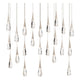 Hibiscus 23-Light Multi-Light Linear Pendant