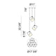 Cube 3-Light 16.4" Chandelier