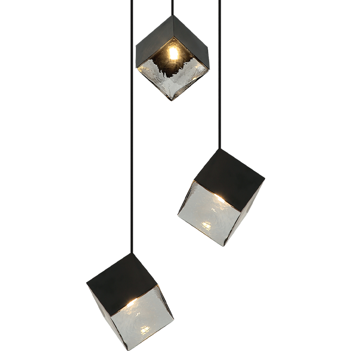 Cube 3-Light 16.4" Chandelier