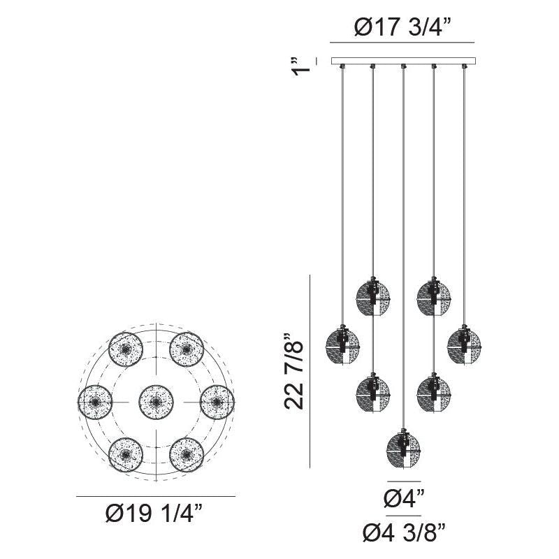 Misty 7-Light 19.2" Chandelier