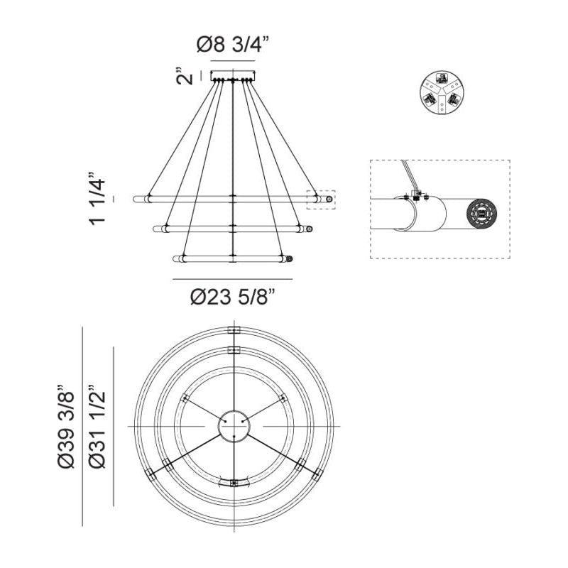 Inkara 3-Light Pendant