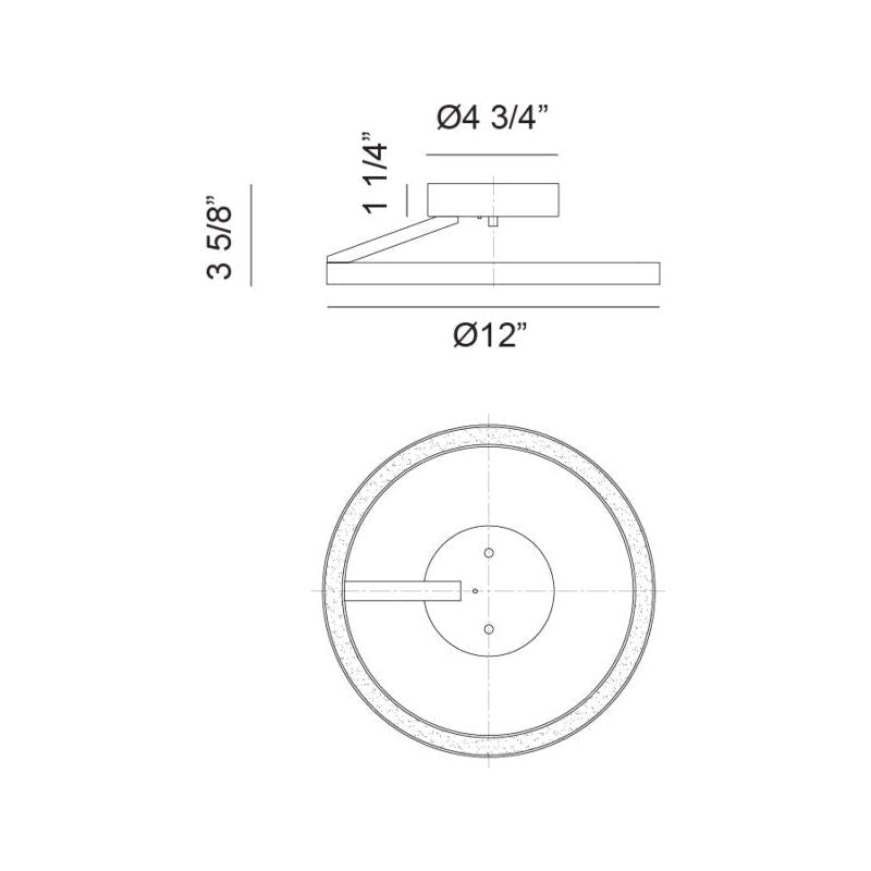 The Trundle 12" 1-Light Flush Mount