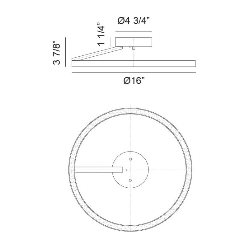 The Trundle 16" 1-Light Flush Mount