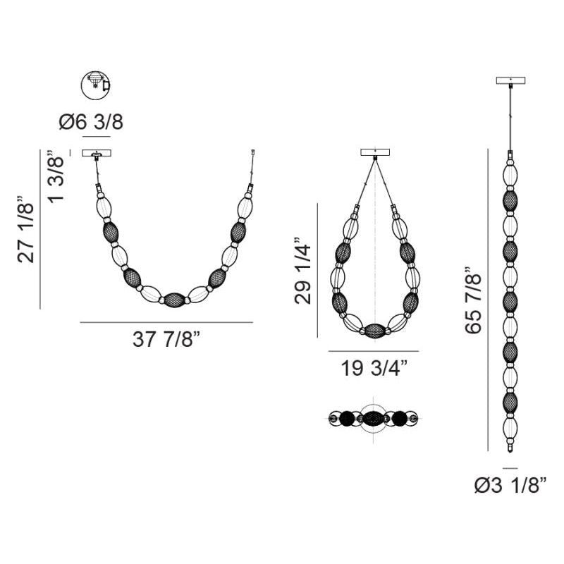 Tentacles 65.91" 1-Light Pendant