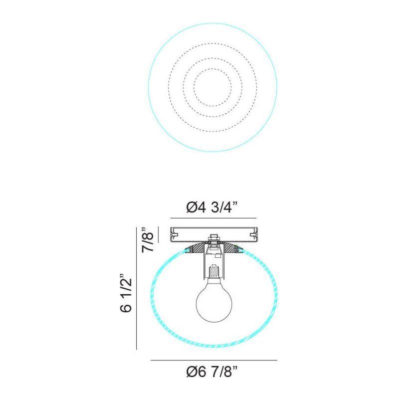 Bulbus 6.9" 1-Light Flush Mount