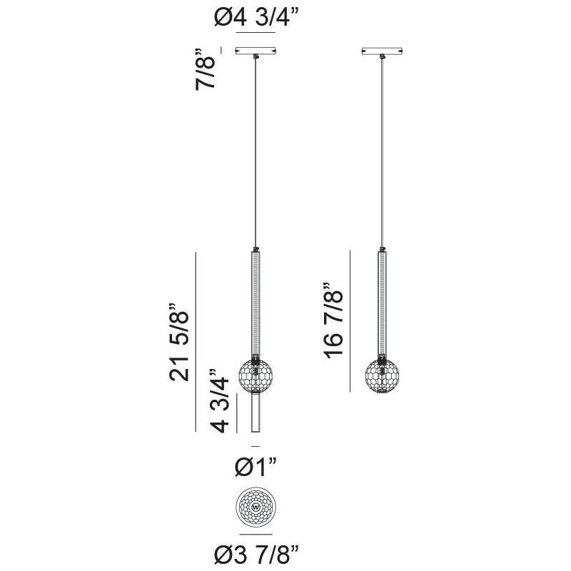 Windchimer 1-Light 3.9" Pendant