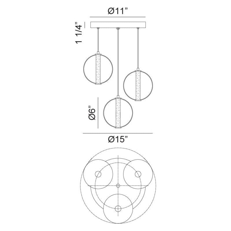 Belange 3-Light Pendant