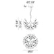 Hydragea Bloom 20-Light 20" Chandelier