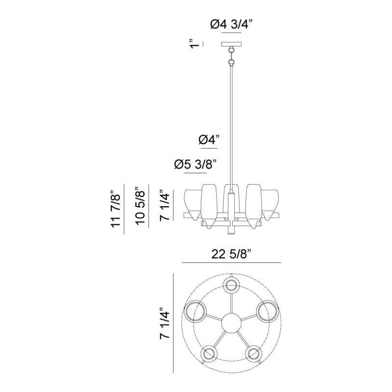 Reya 5-Light Chandelier