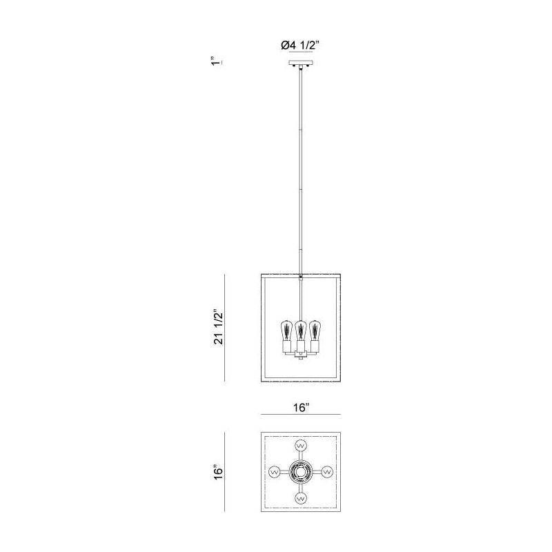 Flare 4-Light Chandelier