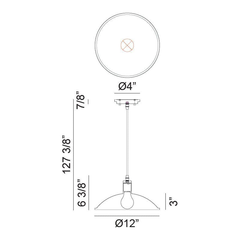 Farmley 1-Light 12" Pendant