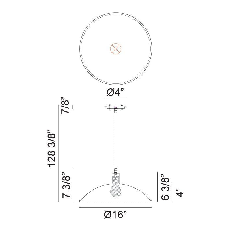 Farmley 1-Light 16" Pendant