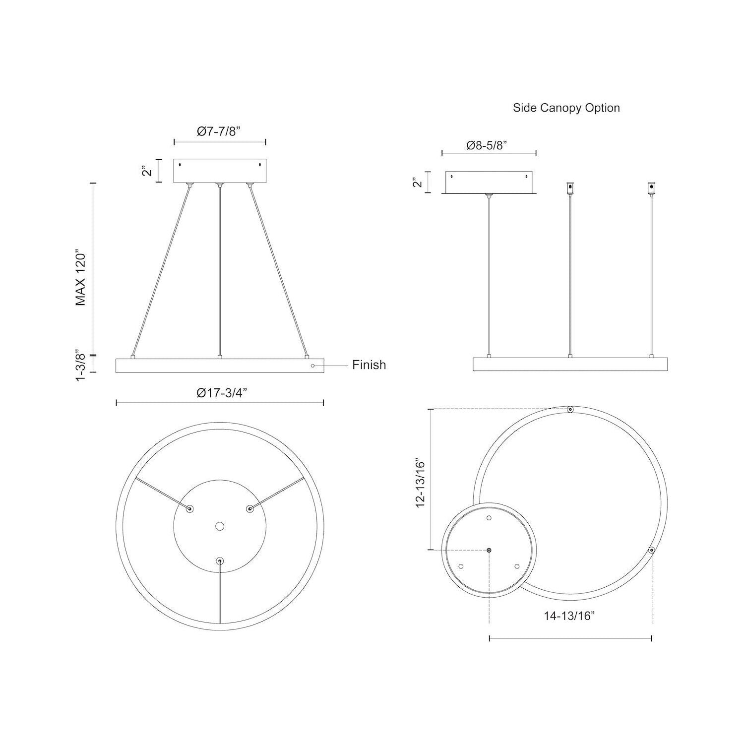 Cerchio 18" LED Pendant