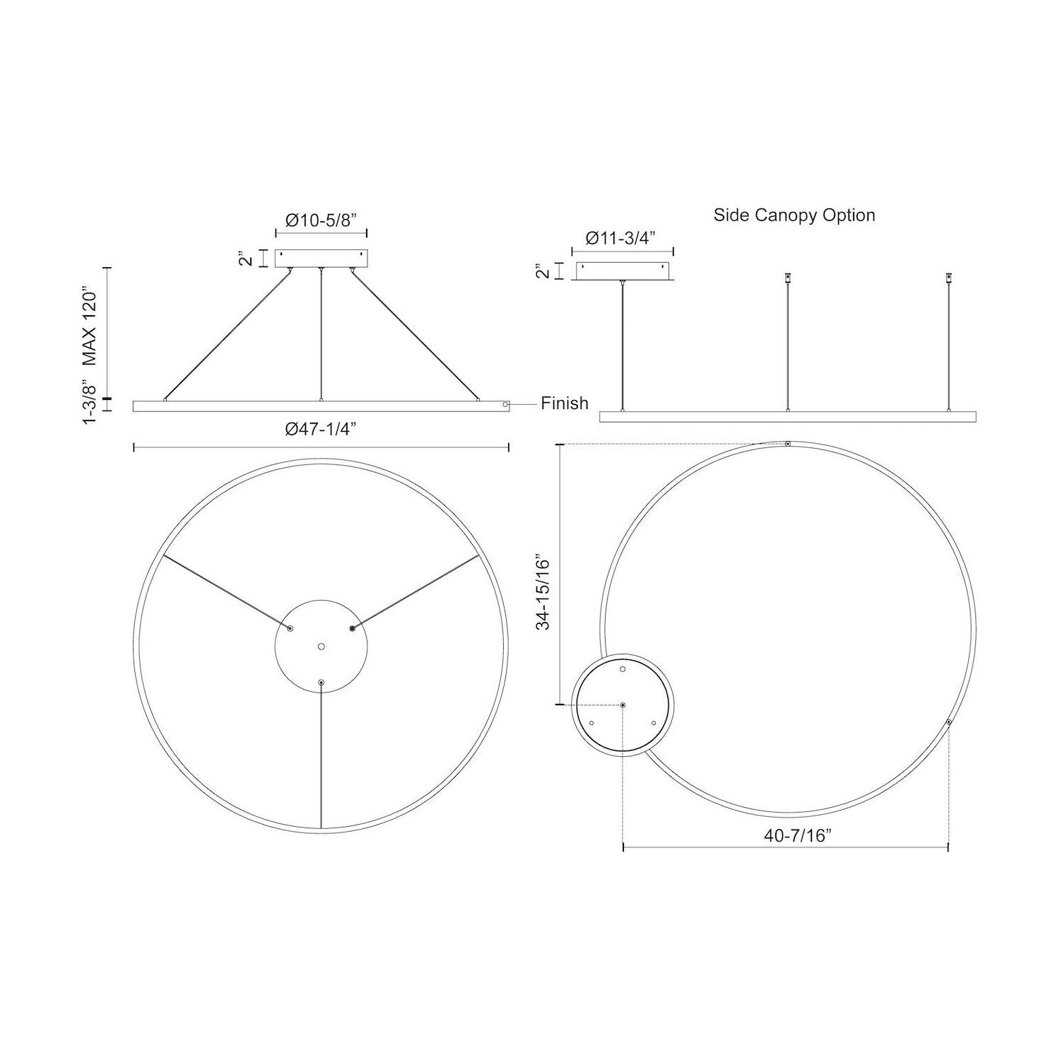 Cerchio 48" LED Pendant