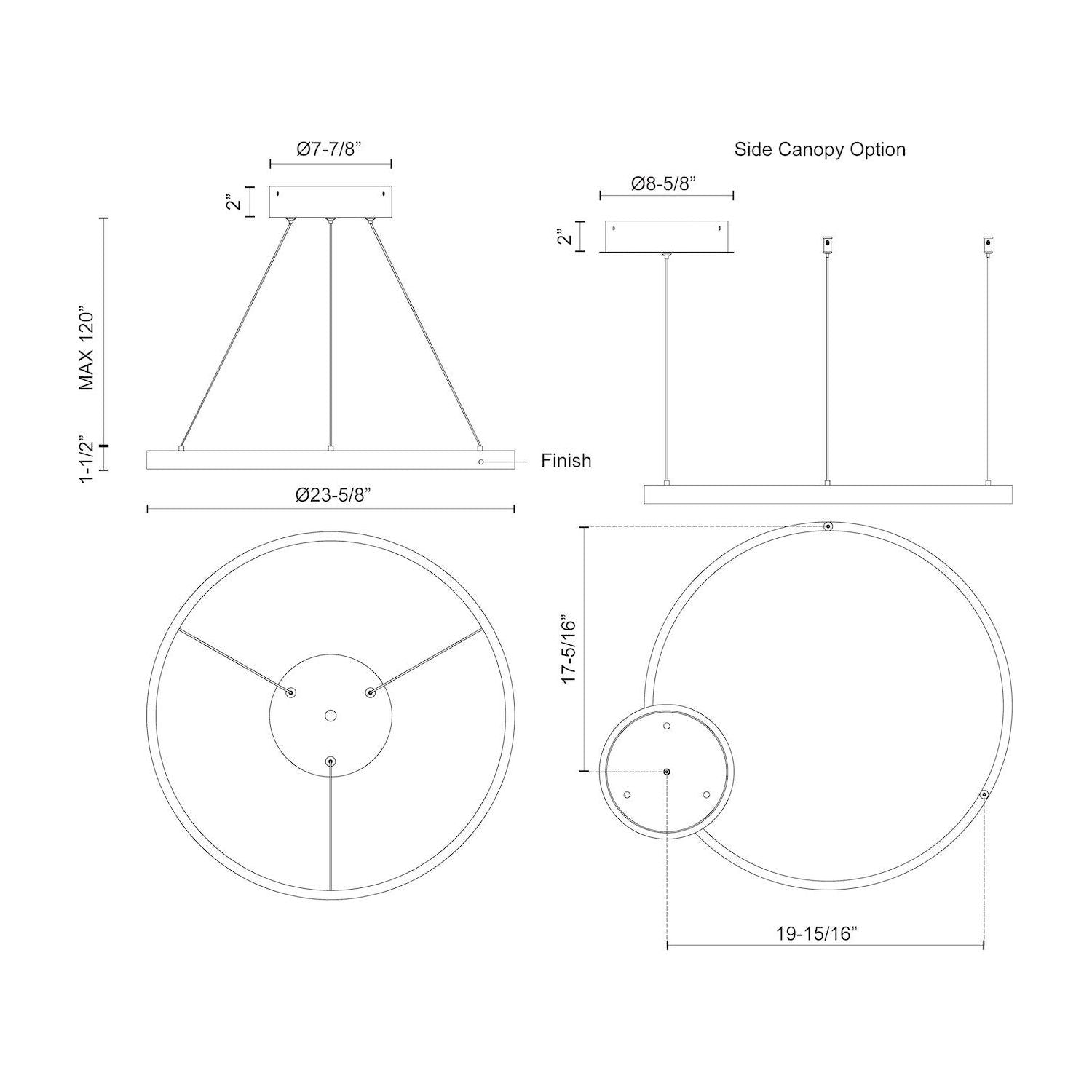 Cerchio 24" LED Pendant