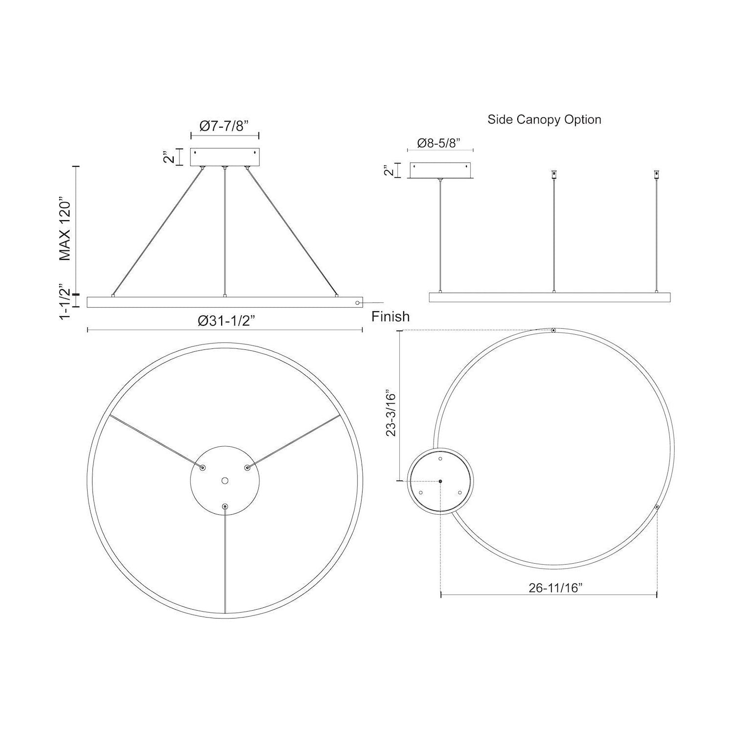 Cerchio 32" Up/Down Pendant