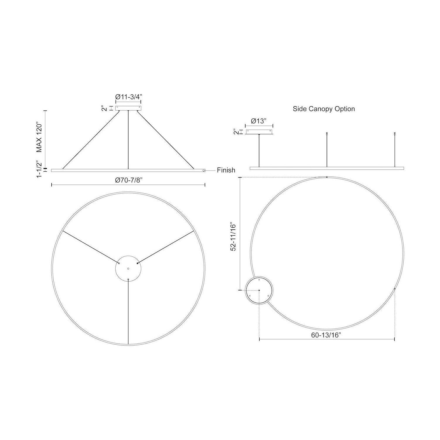 Cerchio 72" LED Pendant