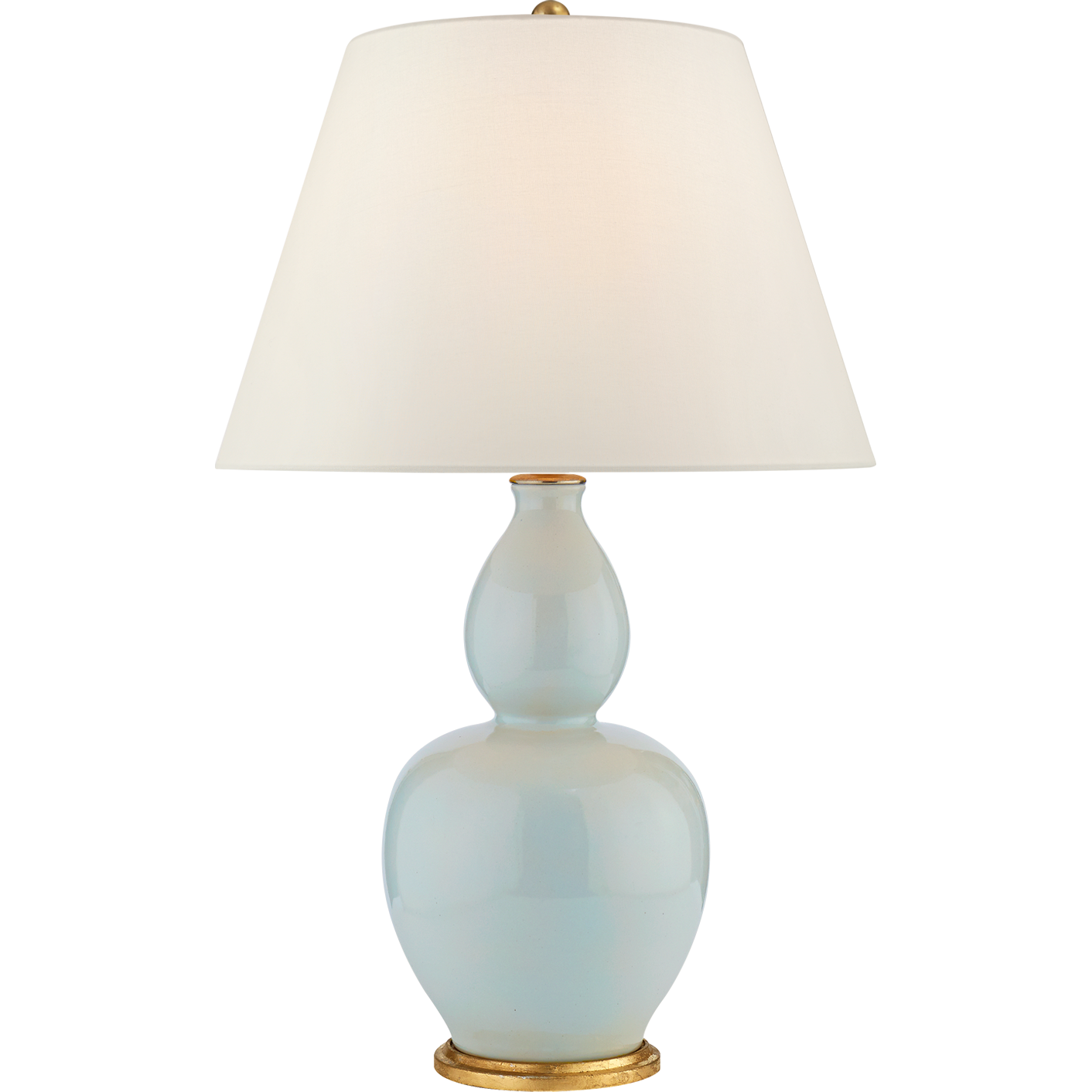 Yue Double Gourd Table Lamp with Linen Shade